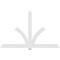 Ekena Millwork Redmond Architectural Grade PVC Gable Bracket, 108"W x 67 1/2"H x 2"D x 6"F, 15/12 Pitch GBP108X68X0206RED00 - alternate 2